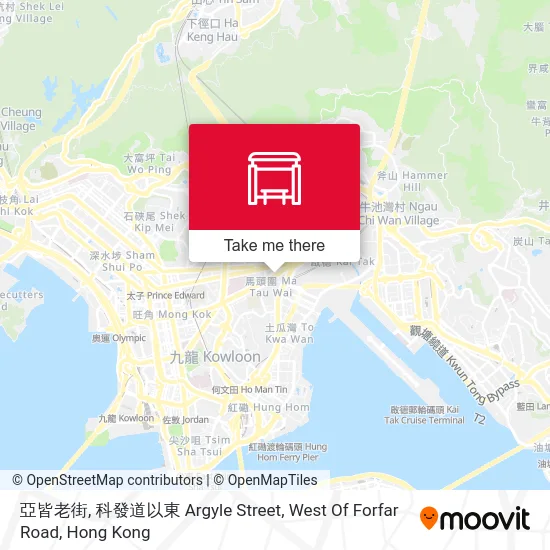 亞皆老街, 科發道以東 Argyle Street, West Of Forfar Road map