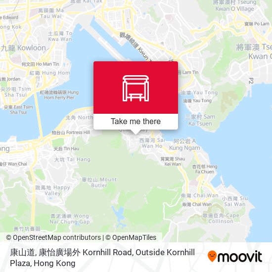 康山道, 康怡廣場外 Kornhill Road, Outside Kornhill Plaza map