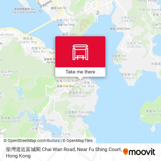 柴灣道近富城閣 Chai Wan Road, Near Fu Shing Court map