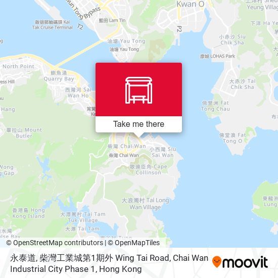 永泰道, 柴灣工業城第1期外 Wing Tai Road, Chai Wan Industrial City Phase 1 map