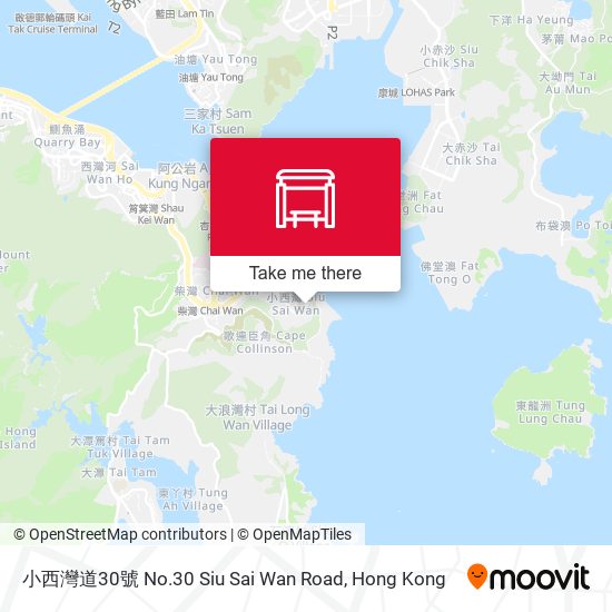 小西灣道30號 No.30 Siu Sai Wan Road map