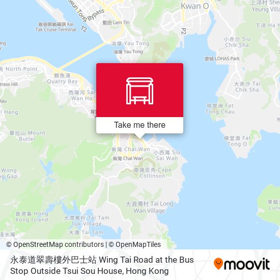 永泰道翠壽樓外巴士站 Wing Tai Road at the Bus Stop Outside Tsui Sou House map