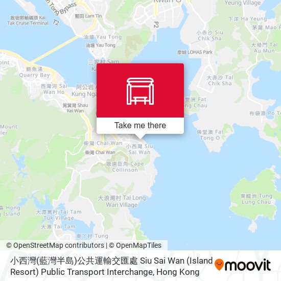 小西灣(藍灣半島)公共運輸交匯處 Siu Sai Wan (Island Resort) Public Transport Interchange map