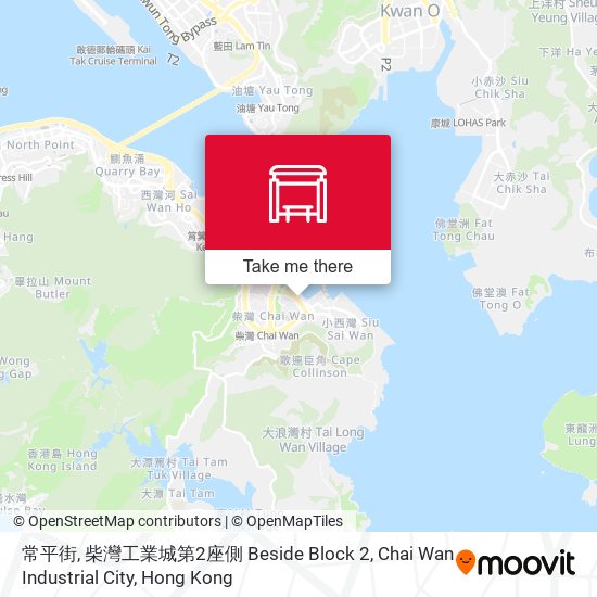 常平街, 柴灣工業城第2座側 Beside Block 2, Chai Wan Industrial City map