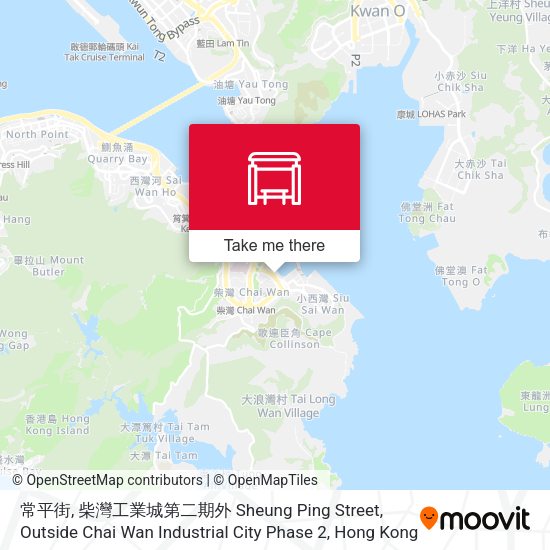 常平街, 柴灣工業城第二期外 Sheung Ping Street, Outside Chai Wan Industrial City Phase 2 map