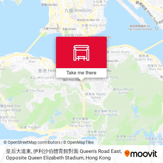 皇后大道東, 伊利沙伯體育館對面 Queen's Road East, Opposite Queen Elizabeth Stadium地圖