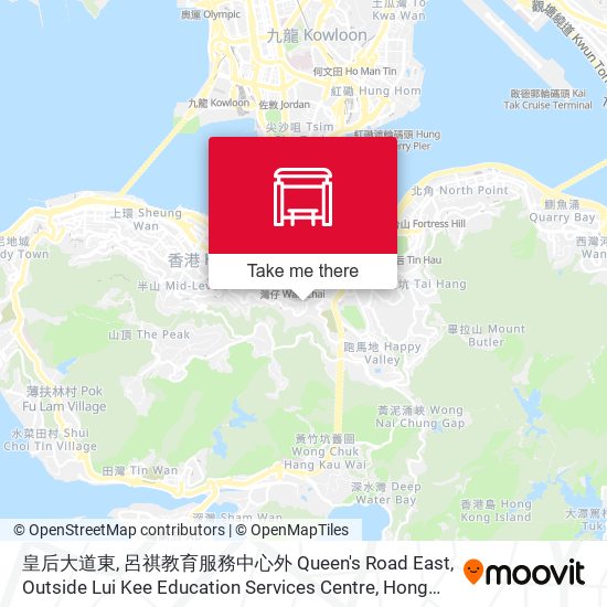 皇后大道東, 呂祺教育服務中心外 Queen's Road East, Outside Lui Kee Education Services Centre map