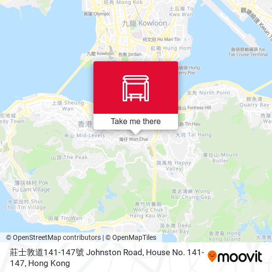 莊士敦道141-147號 Johnston Road, House No. 141-147 map