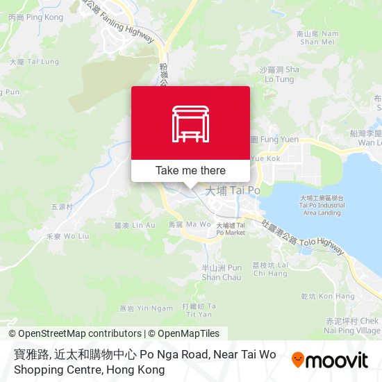 寶雅路, 近太和購物中心 Po Nga Road, Near Tai Wo Shopping Centre map