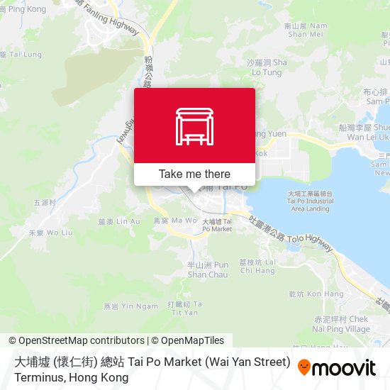 大埔墟 (懷仁街) 總站 Tai Po Market (Wai Yan Street) Terminus map