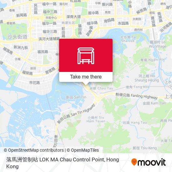 落馬洲管制站 LOK MA Chau Control Point map