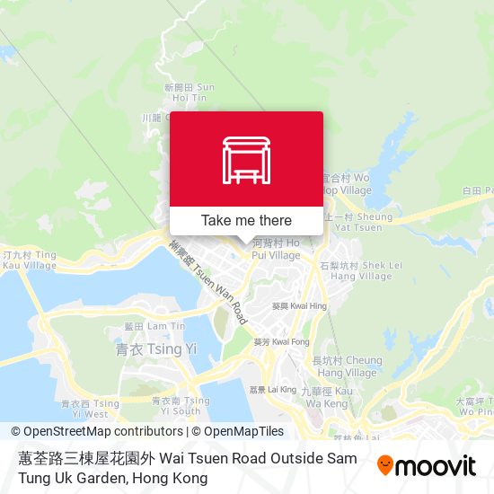 蕙荃路三棟屋花園外 Wai Tsuen Road Outside Sam Tung Uk Garden map