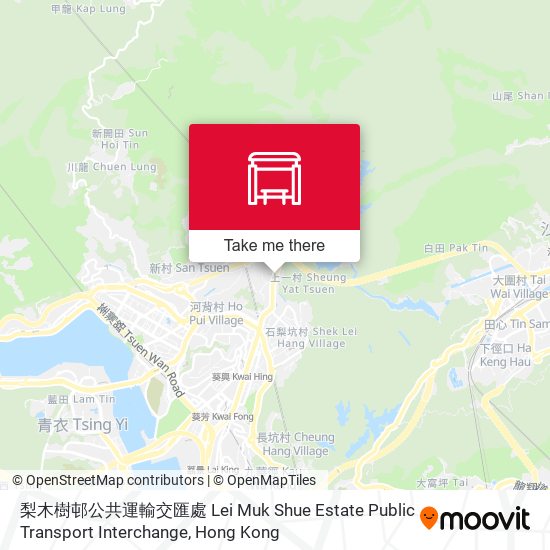 梨木樹邨公共運輸交匯處 Lei Muk Shue Estate Public Transport Interchange map
