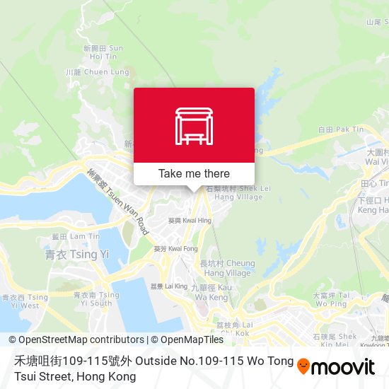 禾塘咀街109-115號外 Outside No.109-115 Wo Tong Tsui Street map