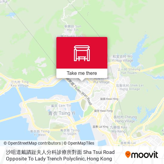 沙咀道戴蹸趾夫人分科診療所對面 Sha Tsui Road Opposite To Lady Trench Polyclinic map