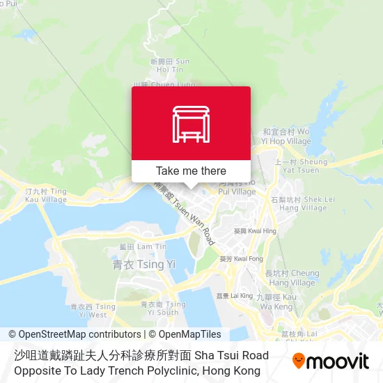 沙咀道戴蹸趾夫人分科診療所對面 Sha Tsui Road Opposite To Lady Trench Polyclinic map