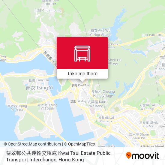 葵翠邨公共運輸交匯處 Kwai Tsui Estate Public Transport Interchange map