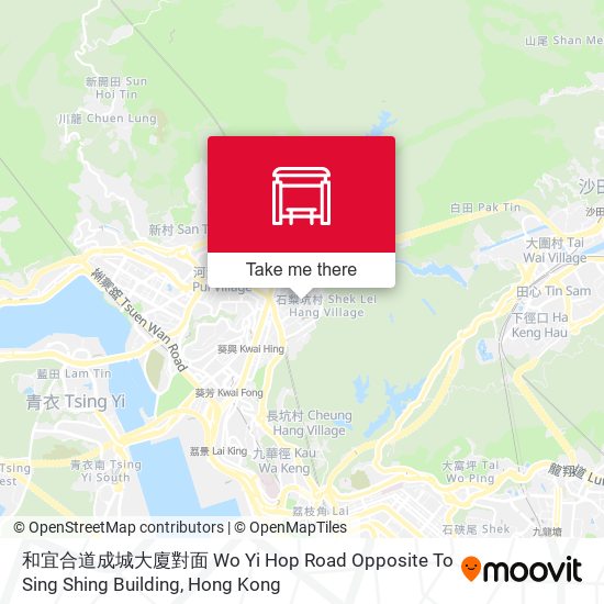 和宜合道成城大廈對面 Wo Yi Hop Road Opposite To Sing Shing Building map