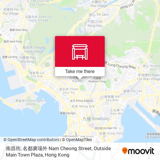 南昌街, 名都廣場外 Nam Cheong Street, Outside Main Town Plaza map