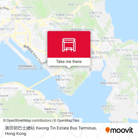 廣田邨巴士總站 Kwong Tin Estate Bus Terminus map