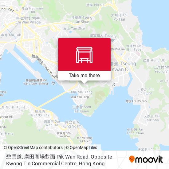 碧雲道, 廣田商場對面 Pik Wan Road, Opposite Kwong Tin Commercial Centre map