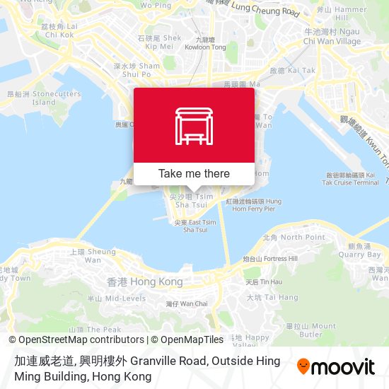 加連威老道, 興明樓外 Granville Road, Outside Hing Ming Building map