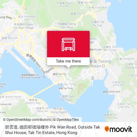 碧雲道, 德田邨德瑞樓外 Pik Wan Road, Outside Tak Shui House, Tak Tin Estate map