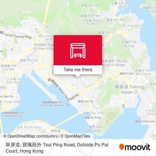 翠屏道, 寶珮苑外 Tsui Ping Road, Outside Po Pui Court map