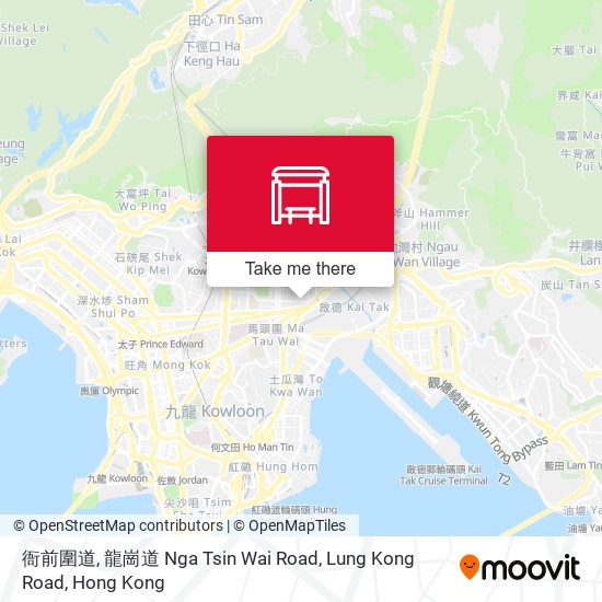 衙前圍道, 龍崗道 Nga Tsin Wai Road, Lung Kong Road map