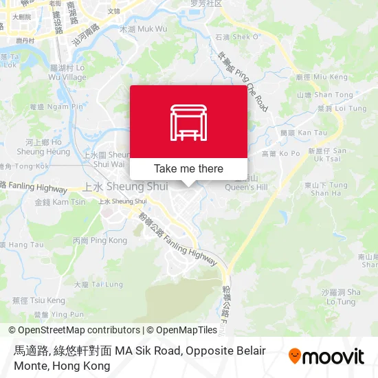 馬適路, 綠悠軒對面 MA Sik Road, Opposite Belair Monte地圖