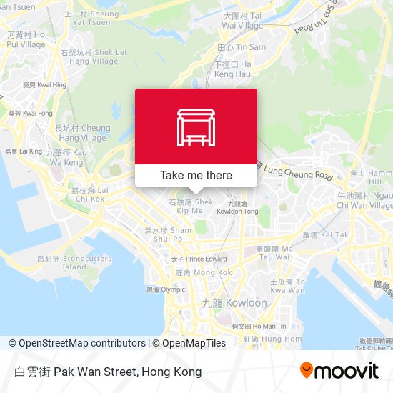 白雲街 Pak Wan Street map