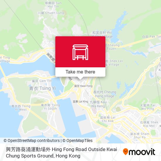 興芳路葵涌運動場外 Hing Fong Road Outside Kwai Chung Sports Ground map
