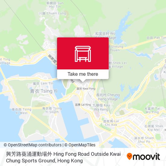 興芳路葵涌運動場外 Hing Fong Road Outside Kwai Chung Sports Ground地圖