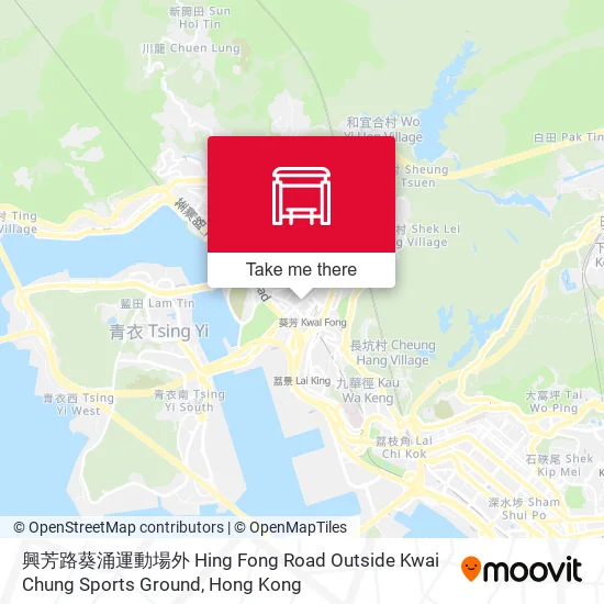 興芳路葵涌運動場外 Hing Fong Road Outside Kwai Chung Sports Ground地圖