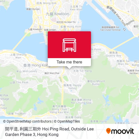 開平道, 利園三期外 Hoi Ping Road, Outside Lee Garden Phase 3 map