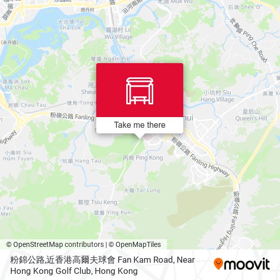 粉錦公路,近香港高爾夫球會 Fan Kam Road, Near Hong Kong Golf Club map