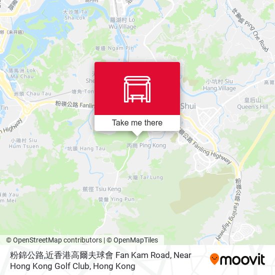粉錦公路,近香港高爾夫球會 Fan Kam Road, Near Hong Kong Golf Club地圖