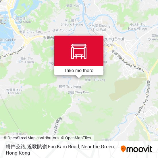 粉錦公路, 近歌賦嶺 Fan Kam Road, Near the Green map