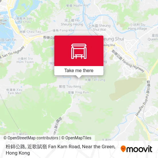 粉錦公路, 近歌賦嶺 Fan Kam Road, Near the Green map