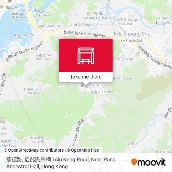 蕉徑路, 近彭氏宗祠 Tsiu Keng Road, Near Pang Ancestral Hall map