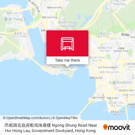 昂船路近政府船塢海康樓 Ngong Shung Road Near Hoi Hong Lau, Government Dockyard地圖