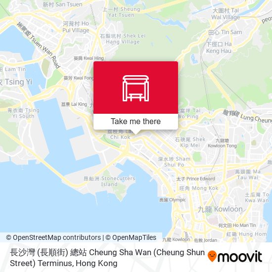 長沙灣 (長順街) 總站 Cheung Sha Wan (Cheung Shun Street) Terminus map