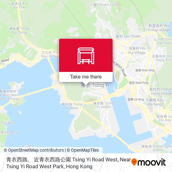 青衣西路,　近青衣西路公園 Tsing Yi Road West, Near Tsing Yi Road West Park map
