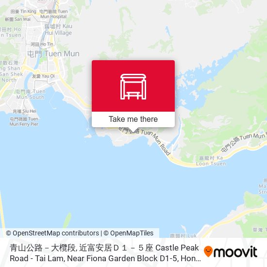 青山公路－大欖段, 近富安居Ｄ１－５座 Castle Peak Road - Tai Lam, Near Fiona Garden Block D1-5 map