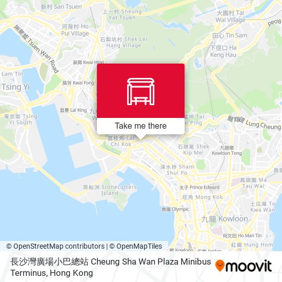 長沙灣廣場小巴總站 Cheung Sha Wan Plaza Minibus Terminus map
