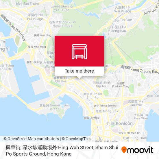 興華街, 深水埗運動場外 Hing Wah Street, Sham Shui Po Sports Ground map