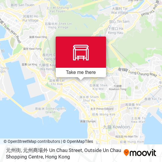 元州街, 元州商場外 Un Chau Street, Outside Un Chau Shopping Centre map