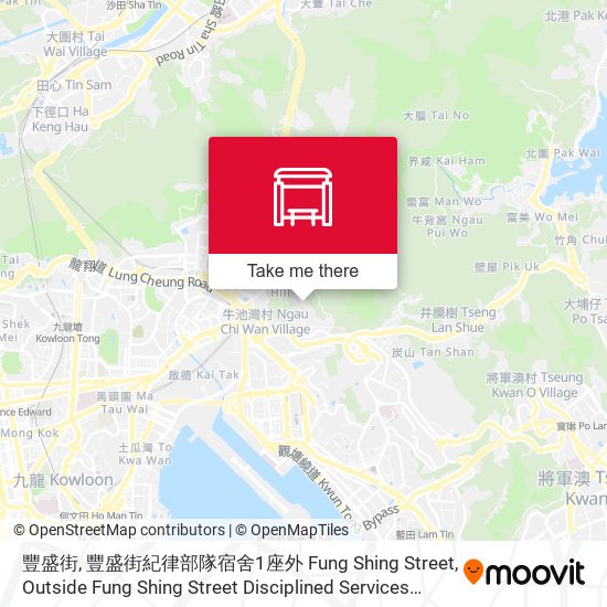 豐盛街, 豐盛街紀律部隊宿舍1座外 Fung Shing Street, Outside Fung Shing Street Disciplined Services Quarters map