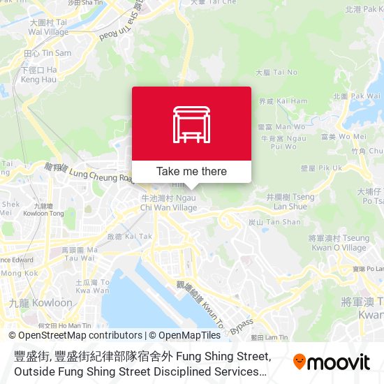 豐盛街, 豐盛街紀律部隊宿舍外 Fung Shing Street, Outside Fung Shing Street Disciplined Services Quarters map