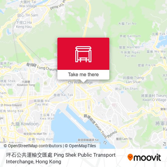 坪石公共運輸交匯處 Ping Shek Public Transport Interchange map